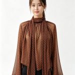 Polka dot chiffon top